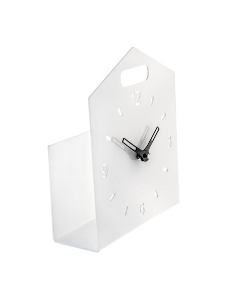 iPLEX Design - Home Time Orologio Bianco in plexiglass - 23x28x9 cm