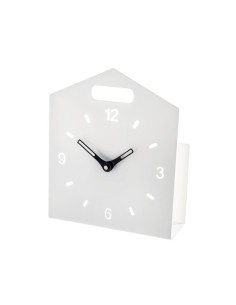 iPLEX Design - Home Time Orologio Bianco in plexiglass - 23x28x9 cm