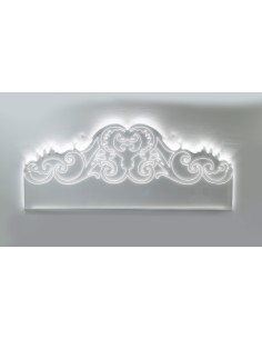 iPLEX Design Botticelli Testata Letto Matrimoniale - Trasparente - 180x75x1 cm