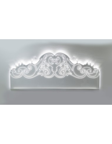 iPLEX Design Botticelli Testata Letto Matrimoniale - Trasparente - 180x75x1 cm
