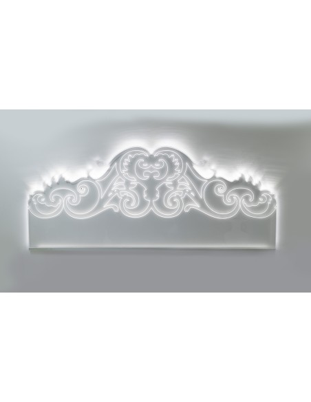 iPLEX Design Botticelli Testata Letto Matrimoniale - Trasparente - 180x75x1 cm