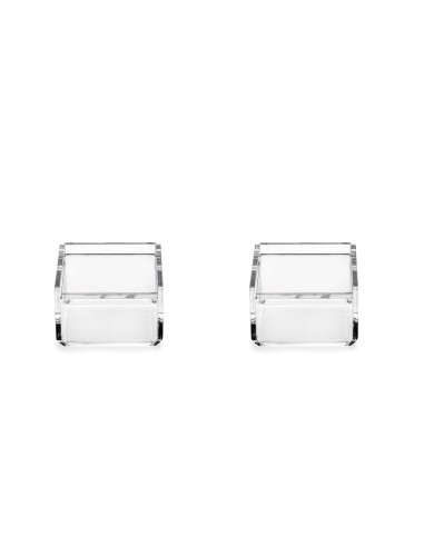 iPLEX Design - Violet Set Da 2 Scatoline Trasparente in plexiglass - 7x4,5x7 cm