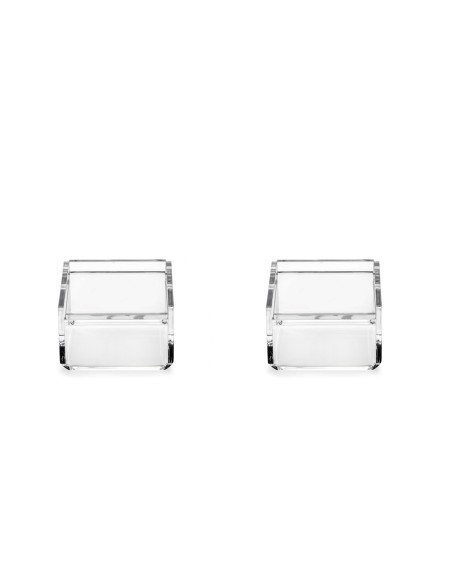 iPLEX Design - Violet Set Da 2 Scatoline Trasparente in plexiglass - 7x4,5x7 cm