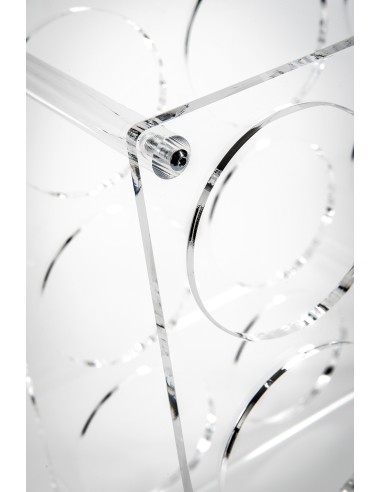 iPLEX Design - Gran Cru Cantinetta Portabottiglie Trasparente 9 Posti in plexiglass - 33x33x16 cm