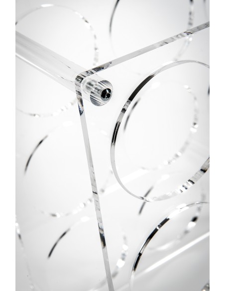 iPLEX Design - Gran Cru Cantinetta Portabottiglie Trasparente 9 Posti in plexiglass - 33x33x16 cm