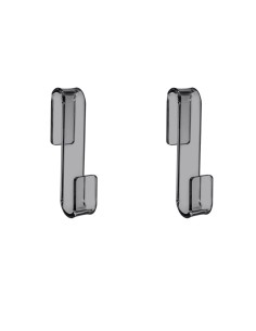 iPLEX Design - Clio Set Da 2 Appendini Zeta Fume' in plexiglass - fumè - 3x14,5x6 cm