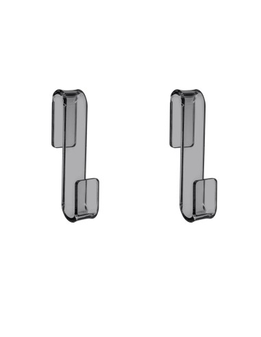 iPLEX Design - Clio Set Da 2 Appendini Zeta Fume' in plexiglass - fumè - 3x14,5x6 cm