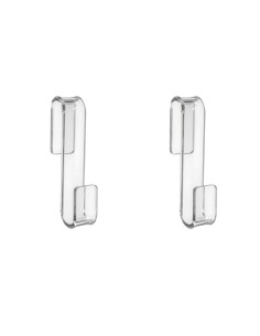 iPLEX Design - Clio Set Da 2 Appendini Zeta Trasparentei in plexiglass - Trasparente - 3x14,5x6 cm