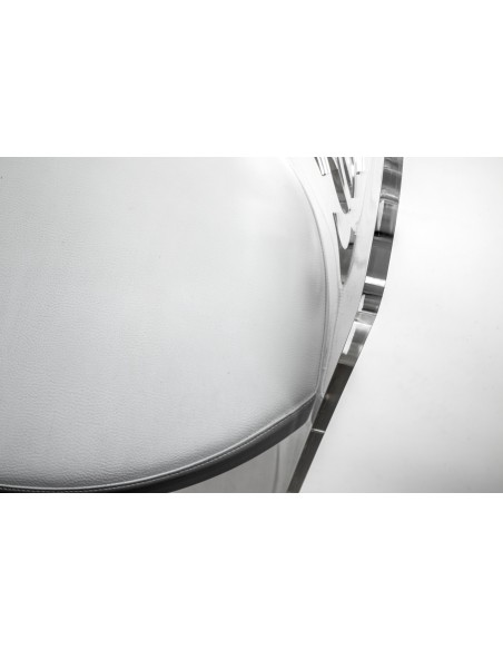 iPLEX Design Amala Trasparente - Trasparente+pelle bianca - 53,0x50/85,5x45,0 - 53,0x50/85,5x45,0 cm - 53x50x45 cm