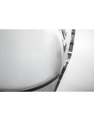 iPLEX Design Amala Trasparente - Trasparente+pelle bianca - 53,0x50/85,5x45,0 - 53,0x50/85,5x45,0 cm - 53x50x45 cm