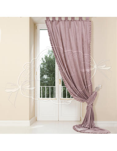 Coccole di Casa - Set 2 Teli Plisse Malva Con Embr. 150X300 cm