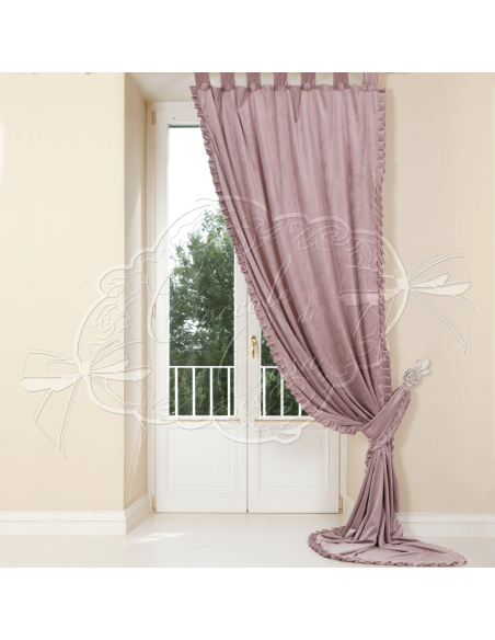 Coccole di Casa - Set 2 Teli Plisse Malva Con Embr. 150X300 cm