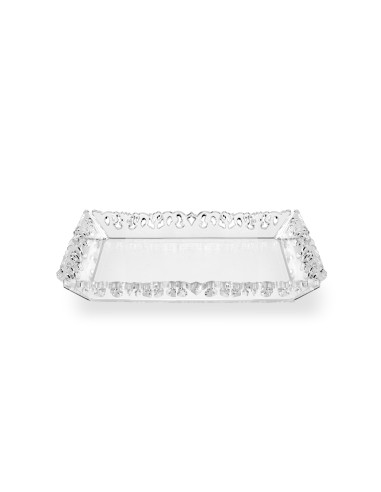 iPLEX Design - Galatea Vuotatasche Quadrato Trasparente in plexiglass - 23,5x2,5x23,5 cm