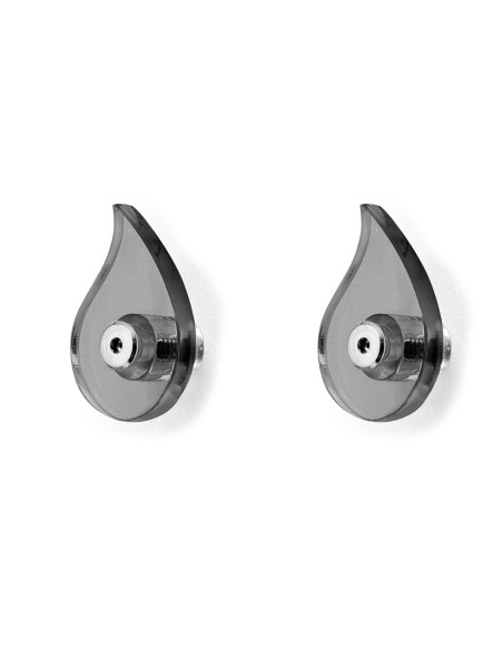 iPLEX Design - Goccia Set Da 2 Appendini Fume' in plexiglass - fumè - 4,5x6,5x3 cm