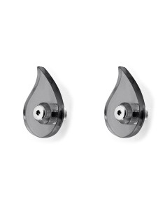 iPLEX Design - Goccia Set Da 2 Appendini Fume' in plexiglass - fumè - 4,5x6,5x3 cm