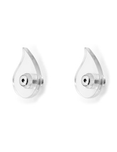 iPLEX Design - Goccia Set Da 2 Appendini Trasparentei in plexiglass - Trasparente - 4,5x6,5x3 cm