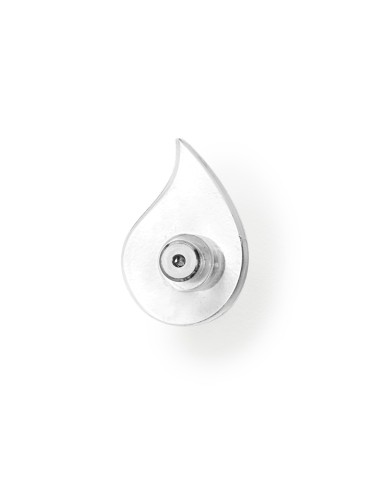 iPLEX Design - Goccia Set Da 2 Appendini Trasparentei in plexiglass - Trasparente - 4,5x6,5x3 cm