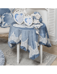 Coccole di Casa - Tovaglia Vel. Polvere Con Vol. E Pizzo110X110 cm