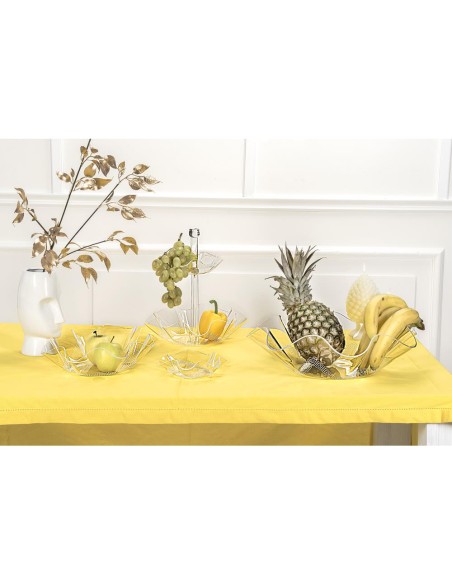 iPLEX Design - Flory Centrotavola Trasparente - Bianco Greek Deco Small in plexiglass - Trasparente/bianco - 17,5x5x17,5 cm