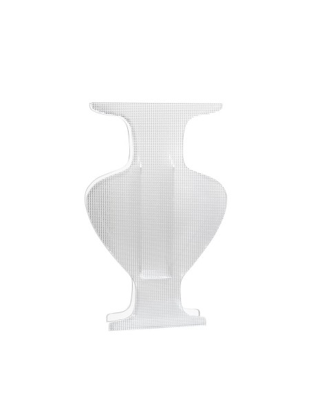 iPLEX Design - Etrusco Vaso Big Trasparente/Diamantato in plexiglass - 28x45x7 cm