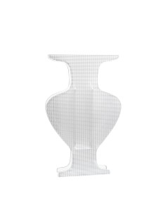 iPLEX Design - Etrusco Vaso Big Trasparente/Diamantato in plexiglass - 28x45x7 cm