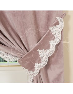 Coccole di Casa - Embrasse Ely Malva Con Pizzo 80X5X10 cm