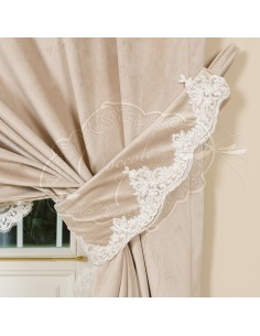 Coccole di Casa - Embrasse Ely Tortora Con Pizzo 80X5X10 cm