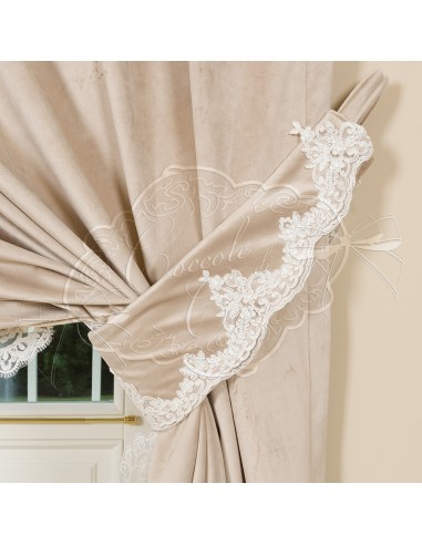 Coccole di Casa - Embrasse Ely Tortora Con Pizzo 80X5X10 cm