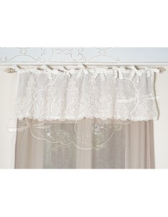 Coccole di Casa - Set 2 Mantovane Panna Con Pizzo 150X48 cm