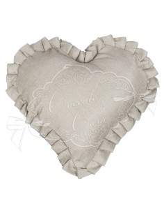 Coccole di Casa - Cuscino Cuore "Glory" Beige 40X45 Cm