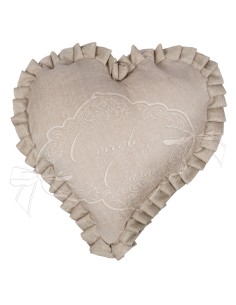 Coccole di Casa - Cuscino Cuore "Glory" Champagne 40X45 Cm