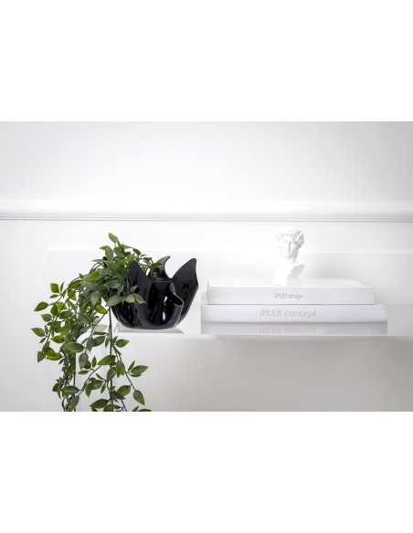 iPLEX Design - Drappeggi Vaso Small Nero in plexiglass - 21x14x17 cm