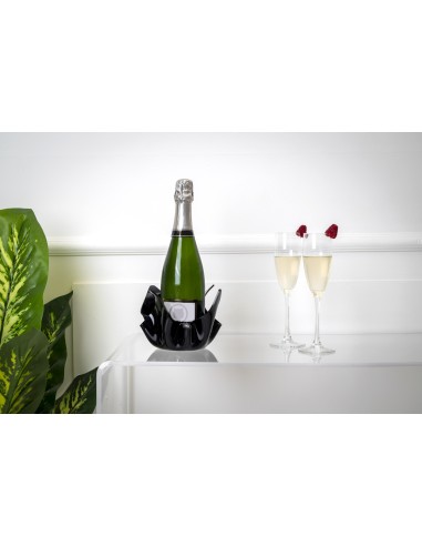 iPLEX Design - Drappeggi Vaso Small Nero in plexiglass - 21x14x17 cm