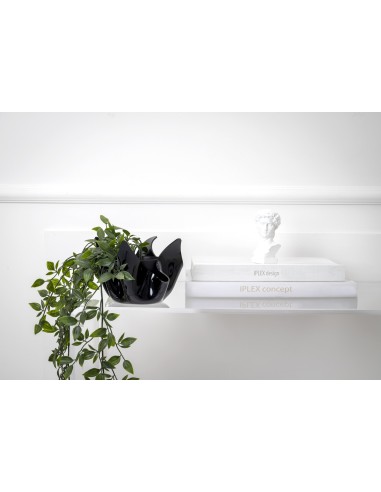 iPLEX Design - Drappeggi Vaso Small Nero in plexiglass - 21x14x17 cm