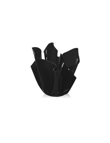 iPLEX Design - Drappeggi Vaso Slim Nero in plexiglass - black - 22x21x22 cm