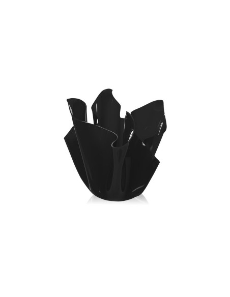 iPLEX Design - Drappeggi Vaso Slim Nero in plexiglass - black - 22x21x22 cm