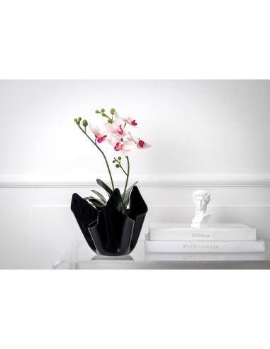 iPLEX Design - Drappeggi Vaso Slim Nero in plexiglass - black - 22x21x22 cm