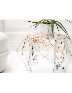 iPLEX Design - Drappeggi Tavolo Tondo Basso Multicolor in plexiglass - 60x45x60 cm 2