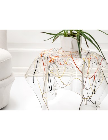 iPLEX Design - Drappeggi Tavolo Tondo Basso Multicolor in plexiglass - 60x45x60 cm