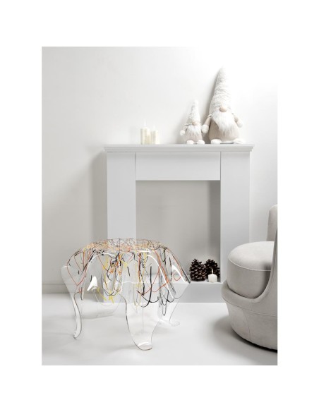 iPLEX Design - Drappeggi Tavolo Tondo Basso Multicolor in plexiglass - 60x45x60 cm