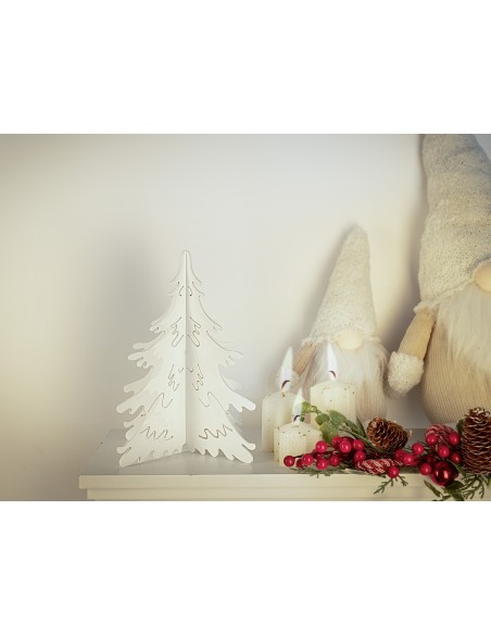 iPLEX Design Plexy Noel H.25 Bianco - 21x25x21 cm