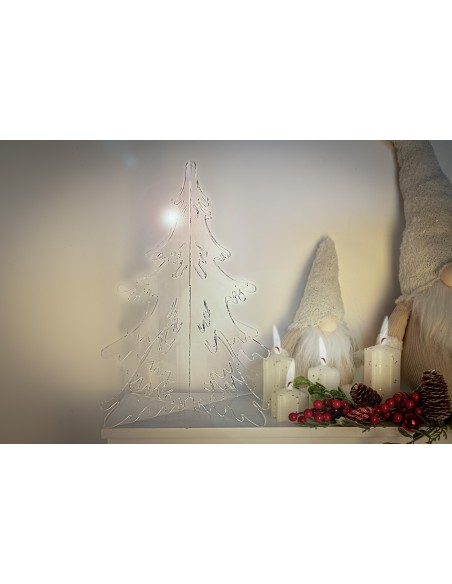 iPLEX Design Plexy Noel H.40 Trasparente - 34x40x34 cm