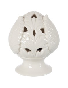 Coccole di Casa - PIGNA TRAF. con LED con BASE  BIANCA h8,7 cm