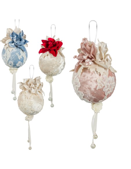 Coccole di Casa - PALLA GIGLIO con PERLE 4 ASS. D.10Xh15 cm
