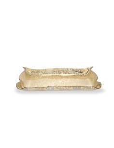 iPLEX Design - Drappeggi Pizzo Leavers Gold Vassoio Small in plexiglass - 41x5x31 cm