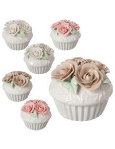 Coccole di Casa - CUPCAKE "ROSE ROYAL" 6 ASS D.8,5Xh9 cm
