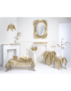 iPLEX Design - Drappeggi Paglia Di Vienna Gold Vuotatasche Rettangolare in plexiglass - 20x3,5x15 cm 2