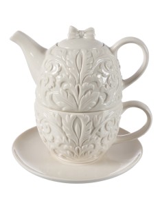 Coccole di Casa - "L.DAMASK" TEA FOR ONE h18 cm
