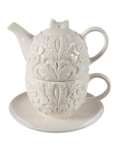 Coccole di Casa - "L.DAMASK" TEA FOR ONE h18 cm