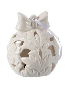 Coccole di Casa - "L. DAMASK" SFERA P. con LED D.7.7xh9 cm
